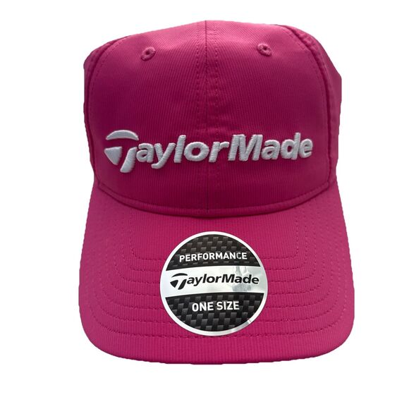 NEW PINK TAYLORMADE PERFORMANCE STRAPBACK BASEBALL CAP 6 PANEL - Picture 1 of 9